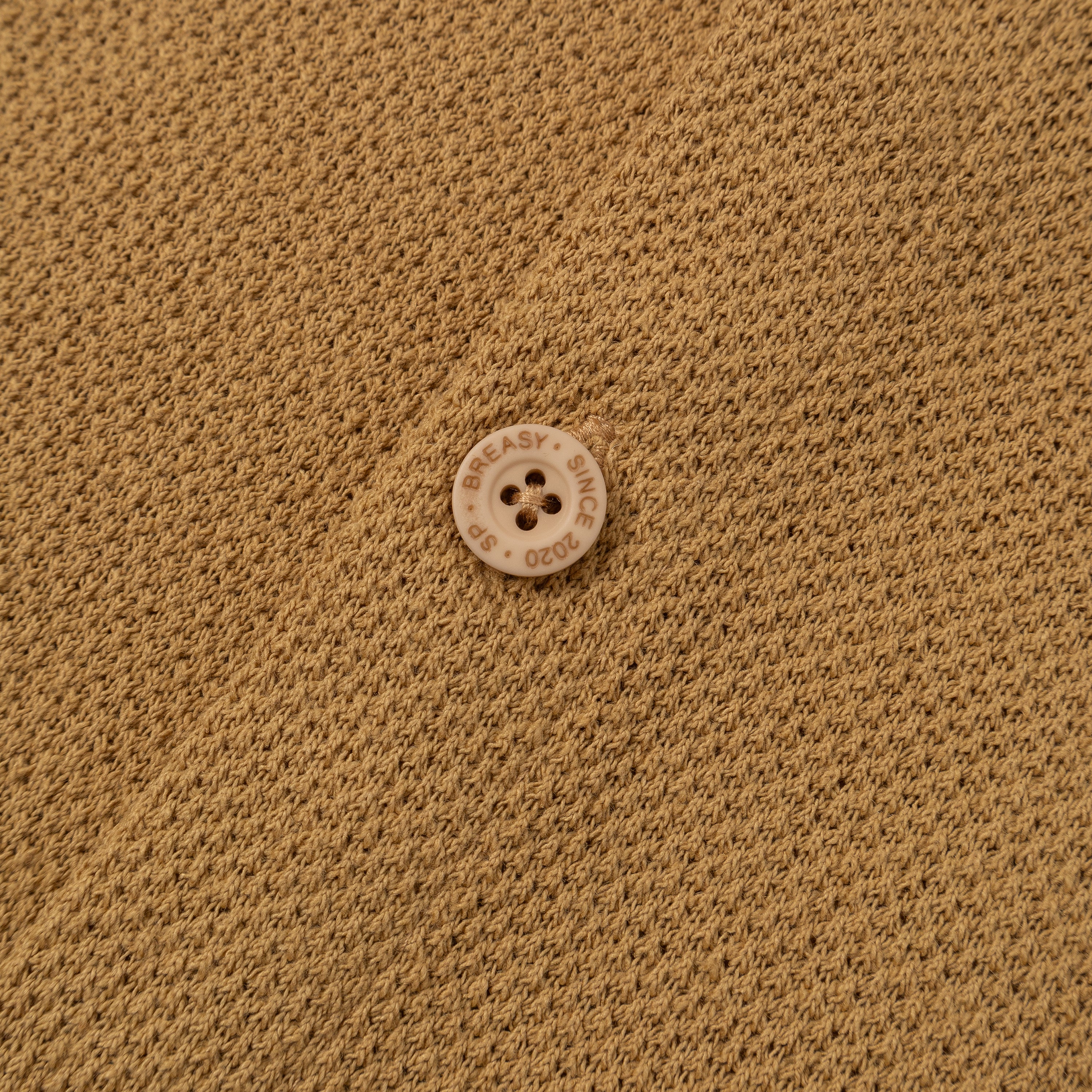 D'été Brown Button Tee